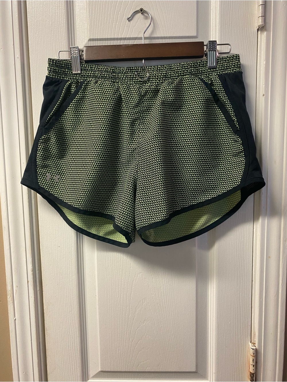 Under Armour Women’s Black and Green Athletic Shorts